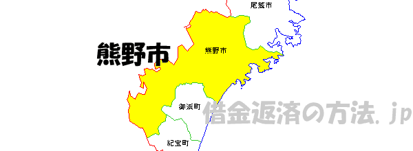 熊野市の地図