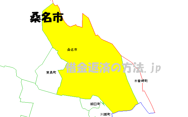 桑名市の地図