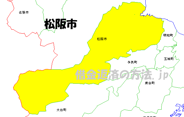 松阪市の地図