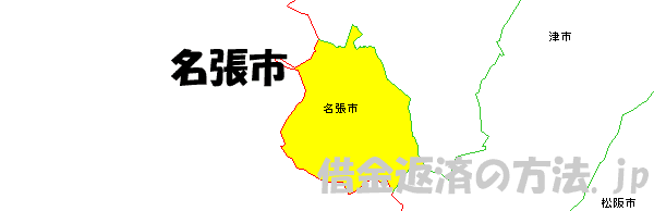 名張市の地図