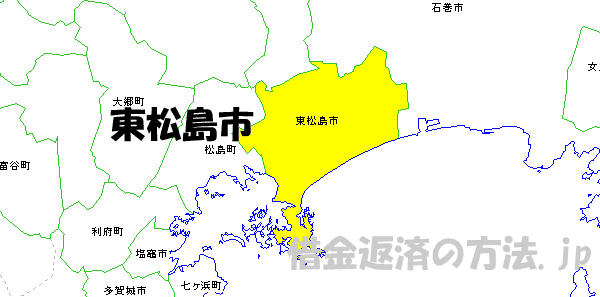 東松島市の地図