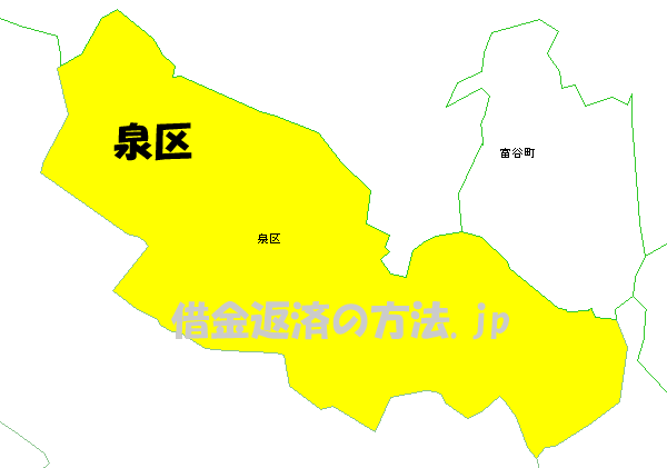 仙台市泉区の地図
