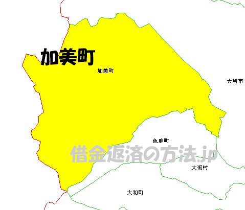 加美町の地図