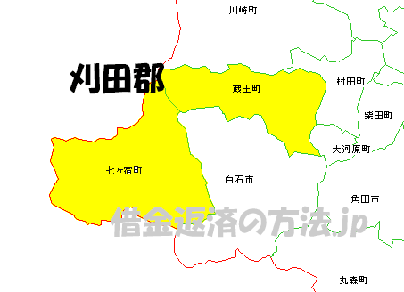 刈田郡の地図