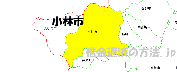 小林市の地図