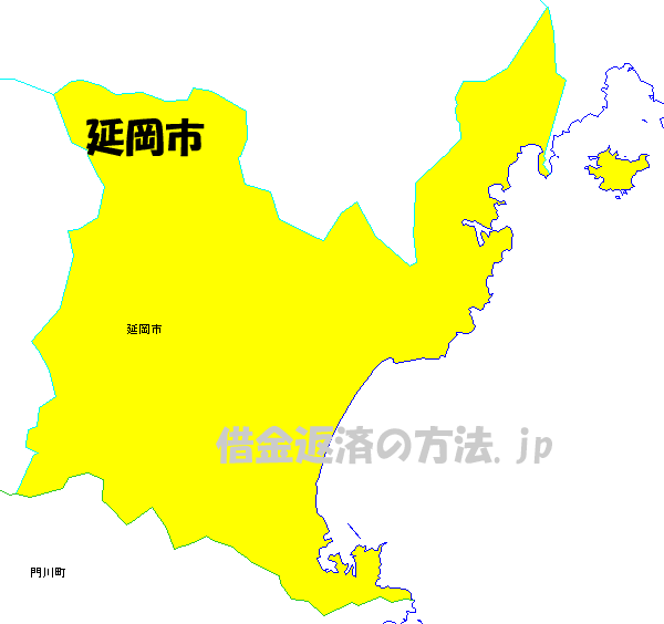 延岡市の地図