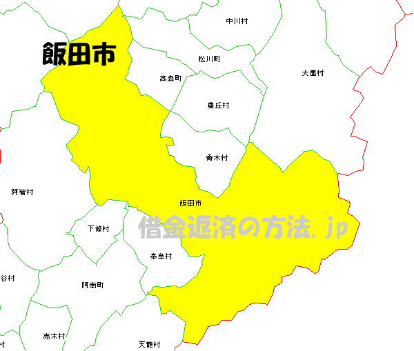 飯田市の地図
