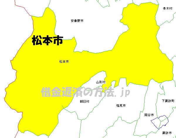 松本市の地図