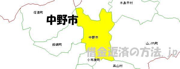 中野市の地図