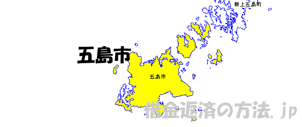 五島市の地図