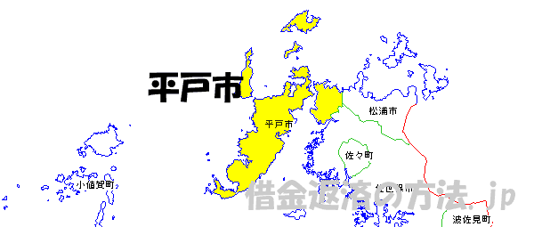平戸市の地図