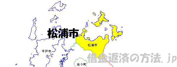 松浦市の地図