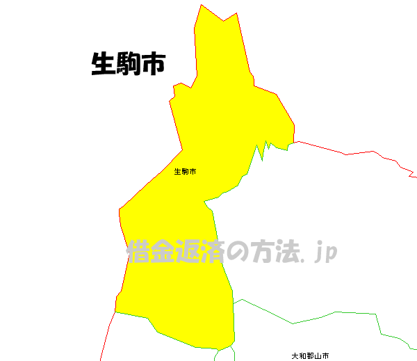生駒市の地図