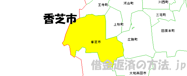 香芝市の地図