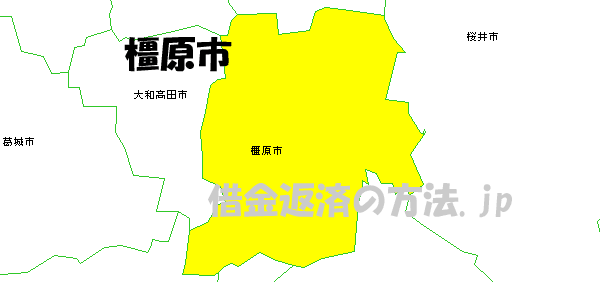 橿原市の地図