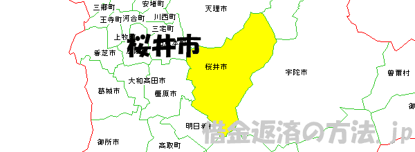 桜井市の地図
