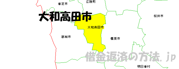 大和高田市の地図