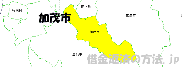加茂市の地図