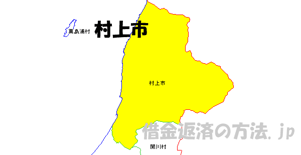 村上市の地図