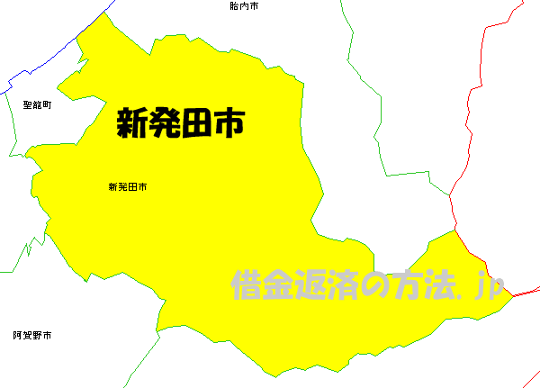 新発田市の地図