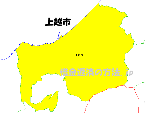 上越市の地図