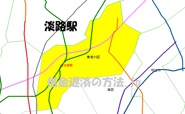 淡路駅の地図