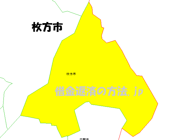 枚方市の地図