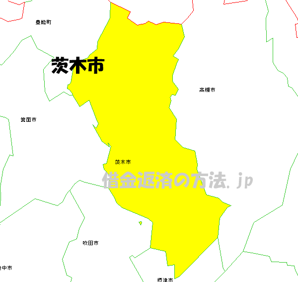 茨木市の地図