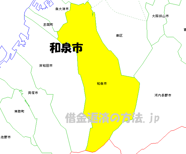 和泉市の地図