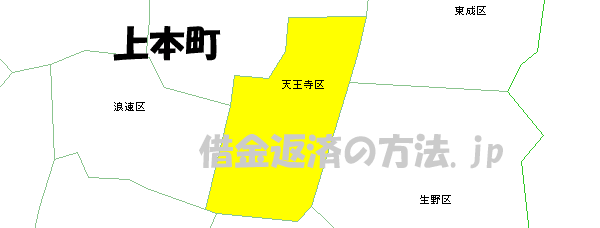 上本町の地図