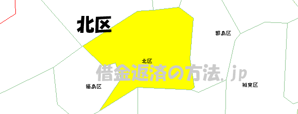 大阪市北区の地図