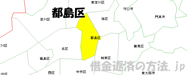 都島区の地図