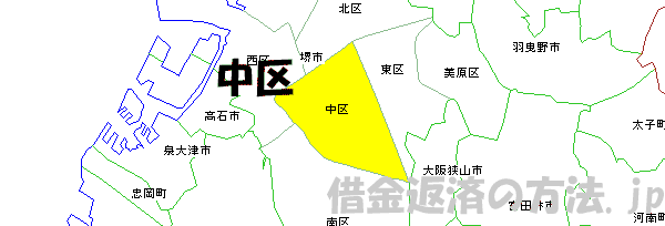 堺市中区の地図