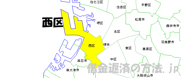 堺市西区の地図