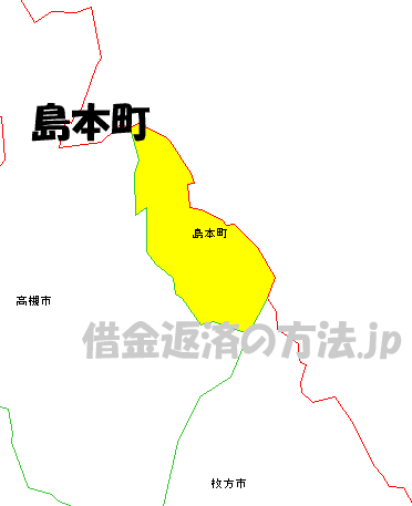 島本町の地図