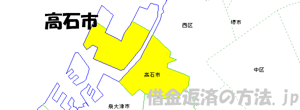 高石市の地図