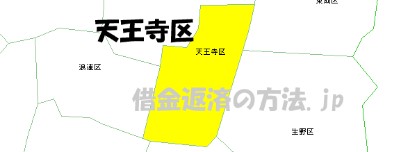 天王寺区の地図