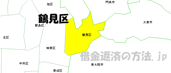 大阪市鶴見区の地図