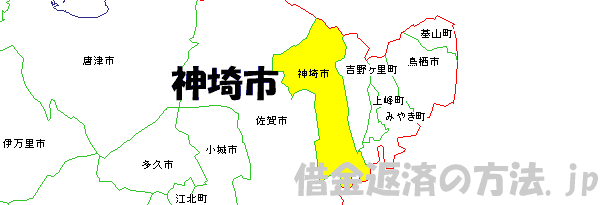 神埼市の地図