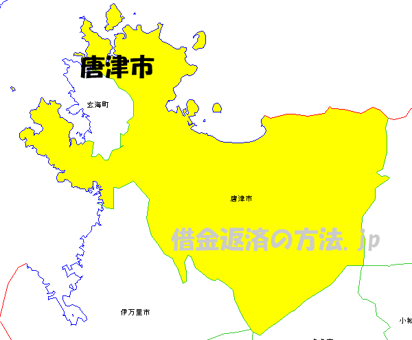 唐津市の地図
