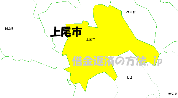 上尾市の地図