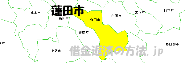 蓮田市の地図