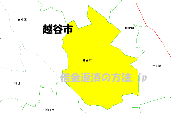 越谷市の地図