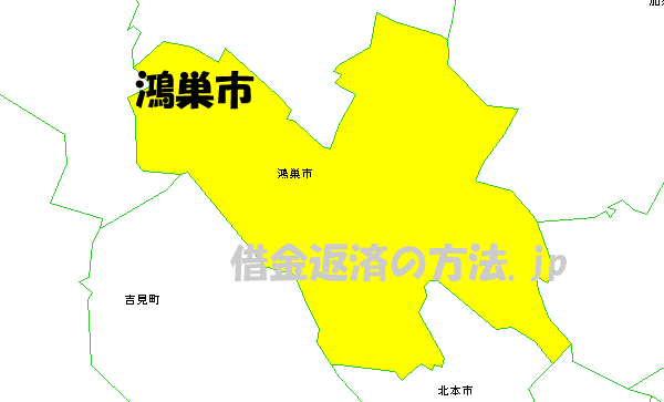 鴻巣市の地図