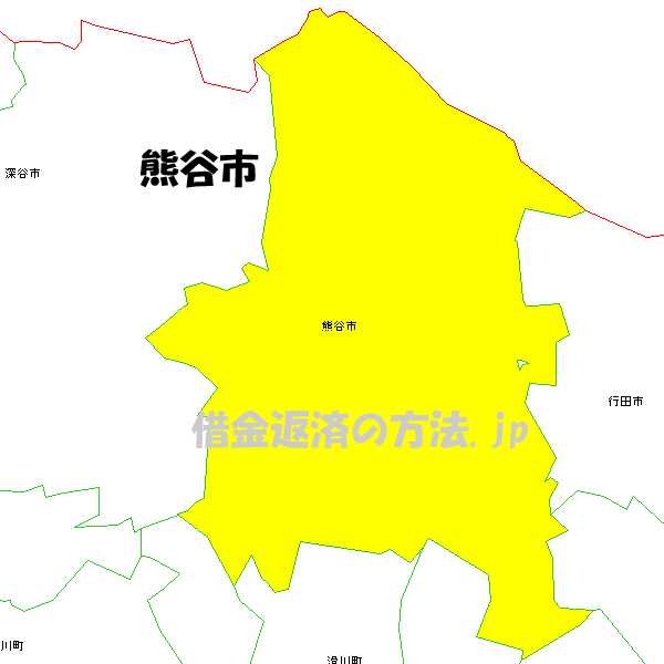 熊谷市の地図