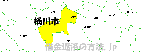 桶川市の地図