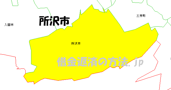 所沢市の地図