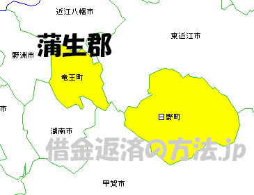 蒲生郡の地図