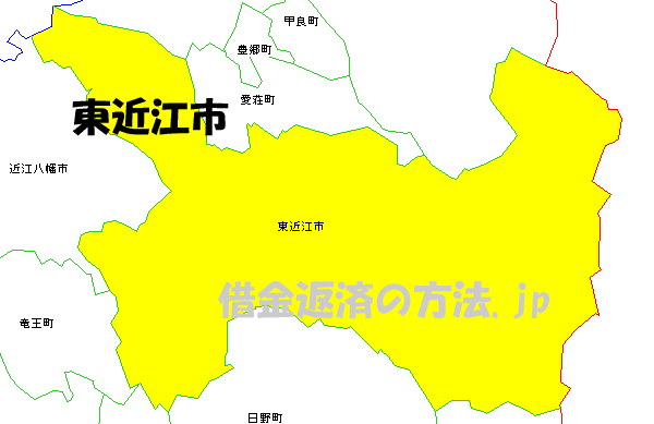 東近江市の地図
