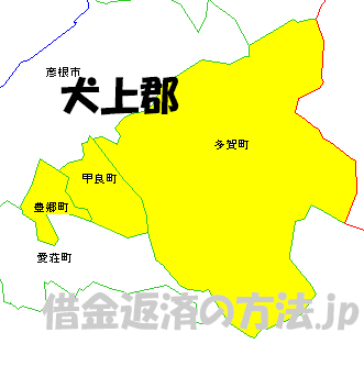 犬上郡の地図